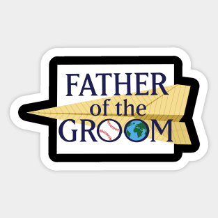 Retro Father of the Groom Sticker